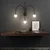 Opviq zidna lampa Vault 20950, 3 × G9, crna