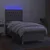 vidaXL Box spring postelja z vzmetnico LED sv. siva 100x200 cm blago