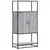 Visoka ploča siva Sonoma 68x35x139 cm Konstruirano drvo i metal