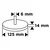 Brusni disk s trnom 125 x 14 x 6 mm 58T451