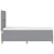 Vidaxl LED Box Spring Postelja Svetlo siva 90 x 190 cm blago