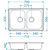Alveus sudopera Line 90 fi 90 mat    790 x 500 x 160 mm
