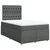 Vidaxl Box spring postelja z vzmetnico temno siva 120x200 cm blago
