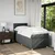 Vidaxl Box spring postelja z vzmetnico temno siva 90x200 cm blago