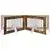 Vrata za pse s postoljem 2 pcs Dimljeni hrast 100 x 60 cm