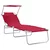 Ležaljka 2 pcs Crvena 58 x 188 x 77cm Poliester