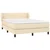Vidaxl Box spring postelja z vzmetnico krem 140x190 cm blago