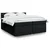Vidaxl Box spring postelja z vzmetnico črn 200x200 cm blago