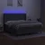 Vidaxl Box spring postelja z vzmetnico LED temno siva 160x200 cm blago