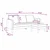 Set sofe s jastukom 2 pcs Plava Poliester