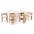 HANAH HOME Set Trpezarijski sto i 6 stolica Bohemian Round Scandinavian 7