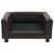 Sofa za pse smeđa 60 x 43 x 30 cm od pliša i umjetne kože