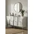 Hanah Home komoda Pega 150, 125 cm, bela / srebrna
