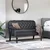 Chesterfield klupa Crna 119,5 x 64,5 x 75 cm Lažna koža