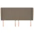 Vidaxl Vzglavje z ušesi taupe 203x23x118/128 cm blago