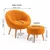 ATELIER DEL SOFA Fotelja i tabure Lida Orange