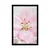 Plakat rožnata lilija in Zen kamni - 30x45 silver