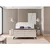 Bela boxspring postelja s prostorom za shranjevanje 200x200 cm Ornes – Ropez