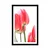Plakat s paspartujem rdeče polje tulipanov - 30x45 white