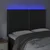 LED uzglavlje crno 144x5x118/128 cm baršunasto
