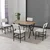 HANAH HOME Set Trpezarijski sto i 4 stolice Dubai Cream Walnut