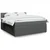 Vidaxl Box spring postelja z vzmetnico temno siva 180x200 cm blago
