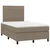 Vidaxl Box spring postelja z vzmetnico taupe 120x200 cm blago