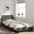 Vidaxl Posteljni okvir Dover temno siv 90x190 cm blago