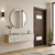 Hanah Home komoda Moka 120, 120 cm, hrast Sapphire / bela / srebrna