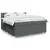 Vidaxl Box spring postelja z vzmetnico temno siva 200x200 cm blago