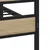 Vidaxl Kovinski posteljni okvir brez vzmetnice sonoma hrast 80x200 cm