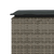 Vrtna klupa s jastukom siva 110x40x44 cm poliratan