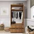 Hanah Home Garderober Atlas 1600-51, 90x183x45 cm, Smeđi