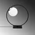 Opviq Stona lampa E27 Max 40W, Crno-Bela