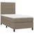 Vidaxl Box spring postelja z vzmetnico LED taupe 90x190 cm blago