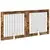 Vrata za pse s postoljem 2 pcs Dimljeni hrast 100 x 100 cm