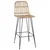vidaXL Barski stol 2 pcs Naravna 44 x 55 x 109 cm Rattan in jeklo