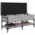 Klupa za cipele siva boja hrasta 102x42x45 cm konstruirano drvo