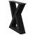 Noge za klub stolić 2 kom Crne 30 x (30-31,3) cm Čelične