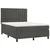 Vidaxl Box spring postelja z vzmetnico LED temno siva 140x190 cm žamet