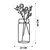 Wallity Zidna dekoracija Flower 1, 27x60 cm, 1.2mm, Crna