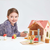 Drvena šumska kućica Rosewood Cottage Tender Leaf Toys s ljuljačkom, vrtom i 4 figurice