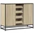 Komoda sonoma hrast 92x35x76 cm izrađeno drvo