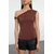 Trendyol Milla Ženska bluza Tprss24Bz00007, Braon