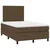 Vidaxl Box spring postelja z vzmetnico temno rjav 120x200 cm blago
