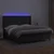 Vidaxl Box spring postelja z vzmetnico LED črna 180x200 cm um. usnje