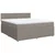 Vidaxl Box spring postelja z vzmetnico taupe 180x200 cm blago