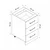Hanah Home kuhinjski element Minar 4162, 50 cm, beli / dore