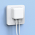 Stenski polnilec PlugWise 40W s tankim ogrodjem in dvema USB-C PD 3.0 vhodoma - snow white