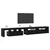 TV ormar 3 pcs Crni hrast 290 x 36,5 x 40 cm Konstruirano drvo